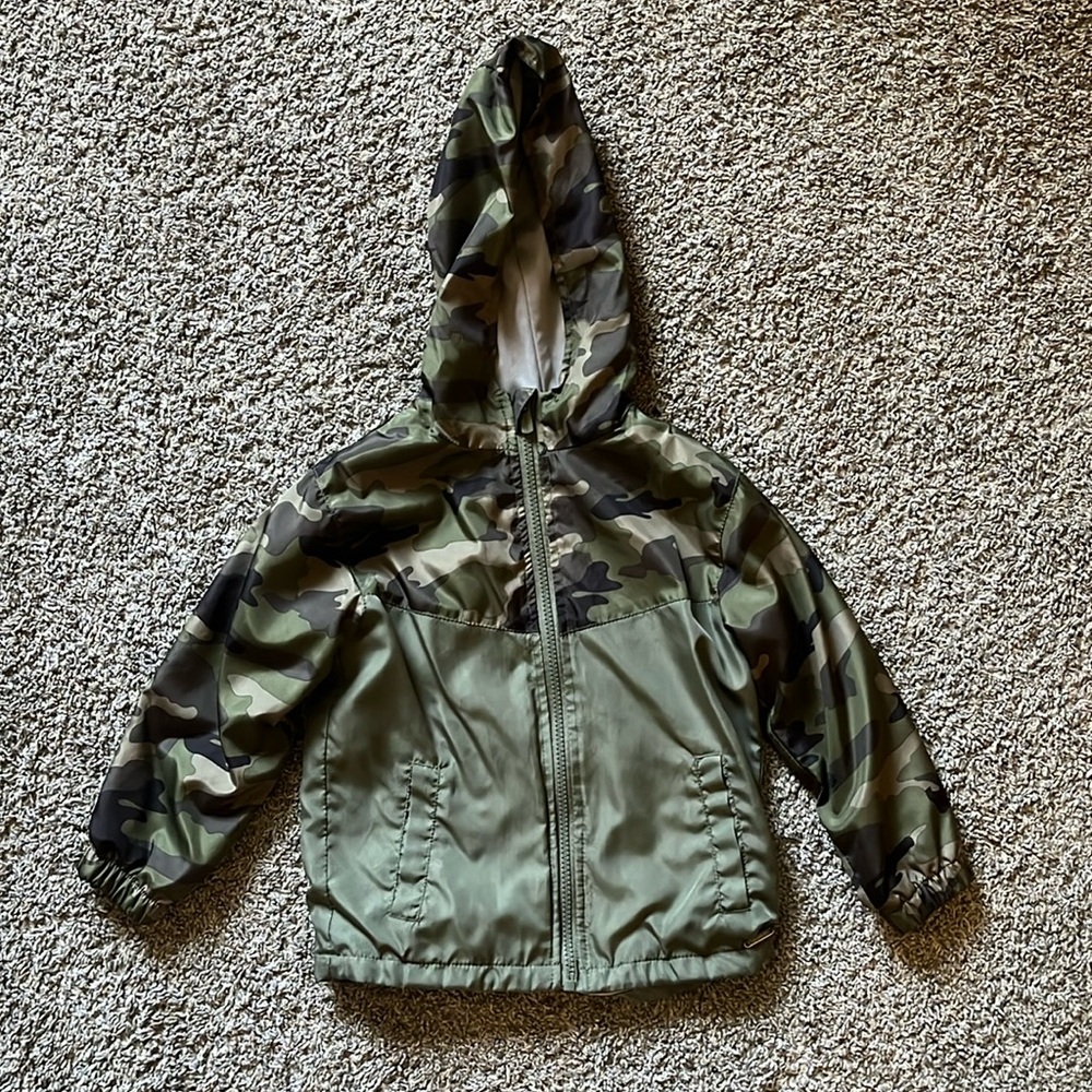 Army Pattern Green and Black Zip up Jacket Size 4T